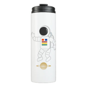 Astronaut Saturnus Thermosbeker