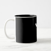 Astronaut Saturnus Tweekleurige Koffiemok (Links)