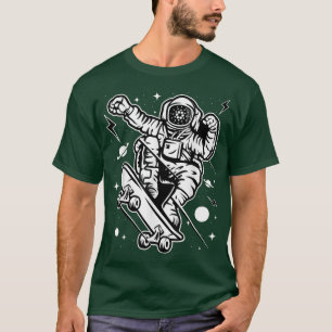 Astronaut Schaats Cardano ADA-munt in de motorcryp T-shirt