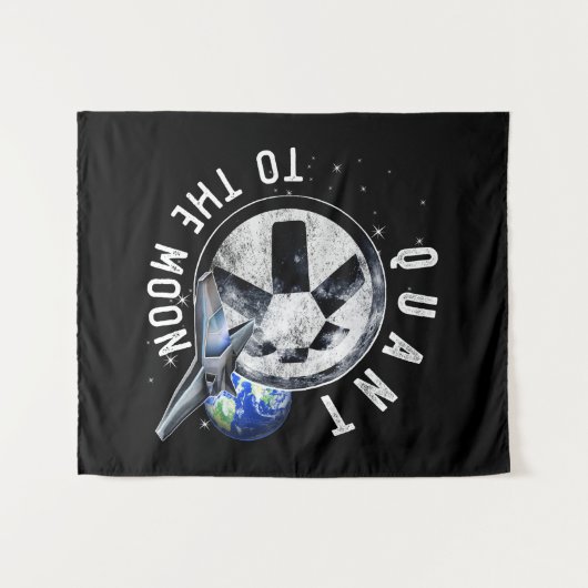 Astronaut Schaats Quant QNT Crypto Coin HODL Token Wandkleed (Voorkant (horizontaal))
