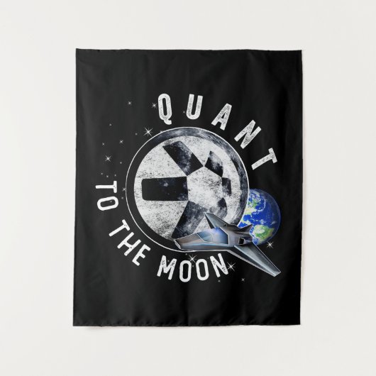Astronaut Schaats Quant QNT Crypto Coin HODL Token Wandkleed (Voorkant)