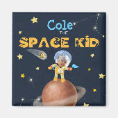 👨 🚀 Astronaut schattig Ruimtethema Aangepaste fo Magneet (Voorkant)