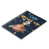 👨 🚀 Astronaut schattig Ruimtethema Aangepaste fo Notitieboek (Linkerzijde)