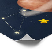 👨 🚀 Astronaut schattig Ruimtethema Aangepaste fo Poster (Hoek)