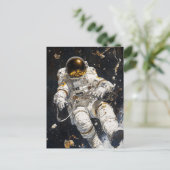 Astronaut Schilderij Briefkaart (Staand voorkant)