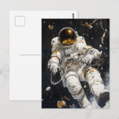 Astronaut Schilderij Briefkaart (Voorkant / Achterkant)