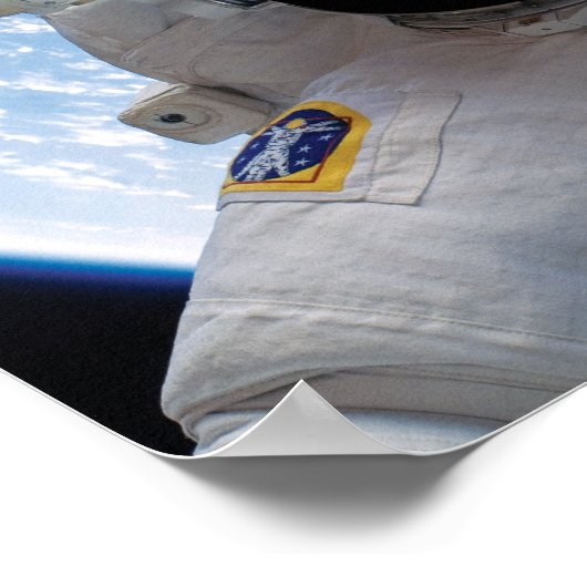 Astronaut Selfie - Voeg uw gezicht en naam toe Poster (Hoek)