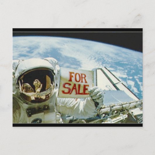 Astronaut Sells Earth Briefkaart (Voorkant)