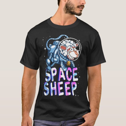 Astronaut Sheep Space Dierenvriend T-shirt (Voorkant)