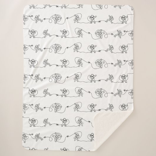 Astronaut Sherpa Blanket Deken (Voorkant)