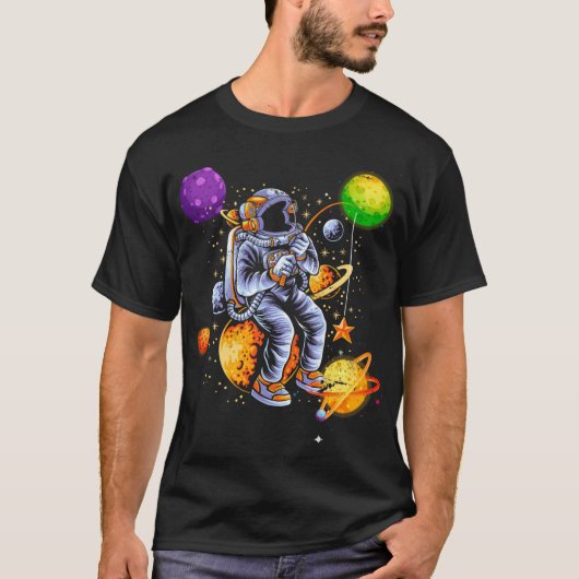 Astronaut Shirt, Outer Space T-shirt, Planeet T-shirt (Voorkant)