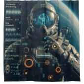 Astronaut Shower Curtain Douchegordijn (Voorkant)