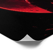 Astronaut Silhouet op Rode Planeet met Donkere Zon Poster (Hoek)