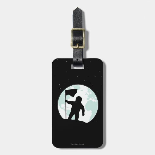 Astronaut Silhouette Bagagelabel (Voorkant verticaal)