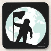 Astronaut Silhouette Bier Onderzetter (Voorkant)