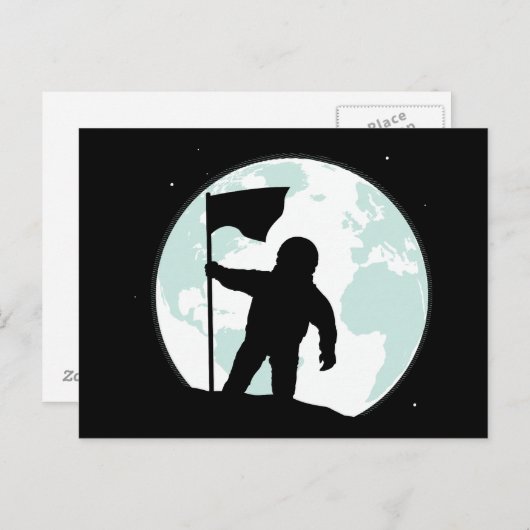 Astronaut Silhouette Briefkaart (Voorkant / Achterkant)
