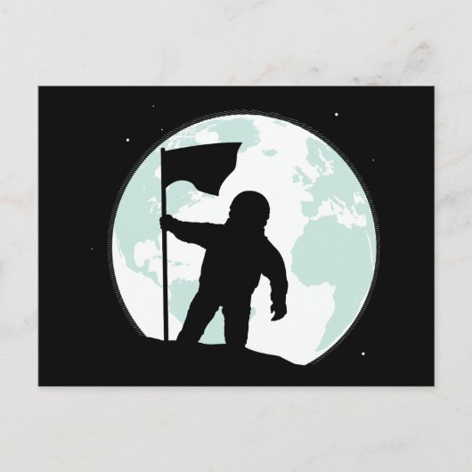 Astronaut Silhouette Briefkaart (Voorkant)
