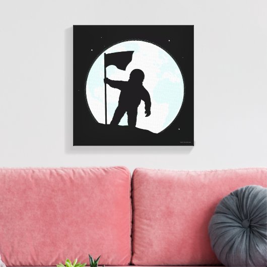 Astronaut Silhouette Canvas Afdruk (Insitu (Woonkamer))
