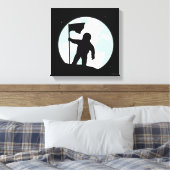 Astronaut Silhouette Canvas Afdruk (Insitu (Slaapkamer))