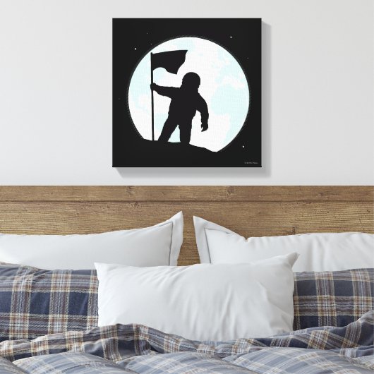Astronaut Silhouette Canvas Afdruk (Insitu (Slaapkamer))