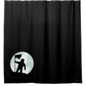 Astronaut Silhouette Douchegordijn (Voorkant)