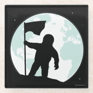 Astronaut Silhouette Glazen Onderzetter