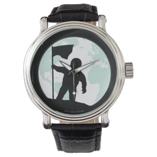 Astronaut Silhouette Horloge
