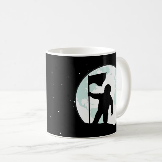 Astronaut Silhouette Koffiemok (Voorkant rechts)