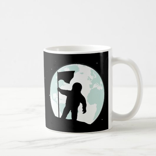 Astronaut Silhouette Koffiemok (Rechts)