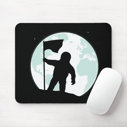Astronaut Silhouette Muismat (Met muis)