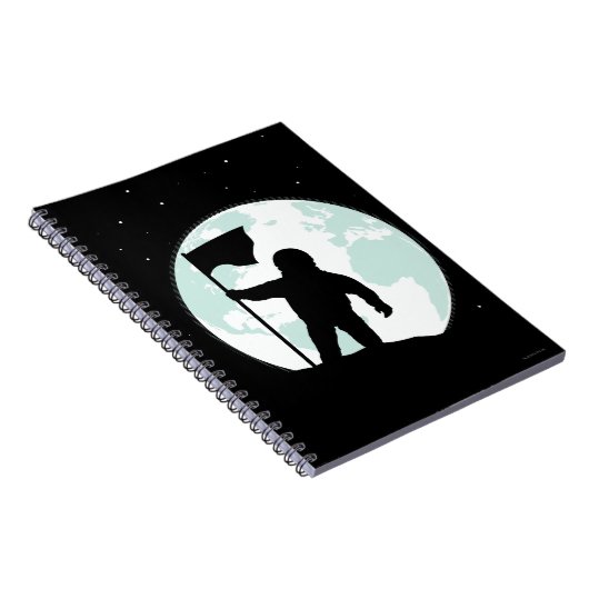 Astronaut Silhouette Notitieboek (Rechterzijde)