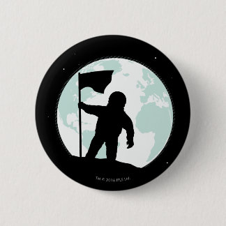 Astronaut Silhouette Ronde Button 5,7 Cm