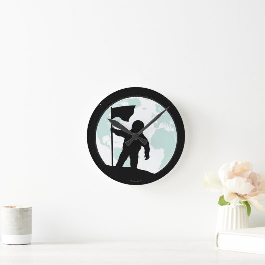 Astronaut Silhouette Ronde Klok (Huis)