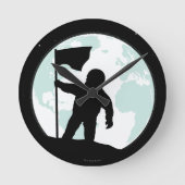 Astronaut Silhouette Ronde Klok (Voorkant)