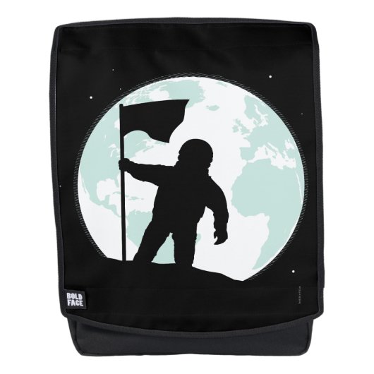 Astronaut Silhouette Rugtassen (Voorkant)
