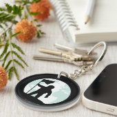 Astronaut Silhouette Sleutelhanger (Voorkant Rechts)