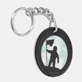 Astronaut Silhouette Sleutelhanger (Voorkant Links)