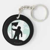 Astronaut Silhouette Sleutelhanger (Achterkant)
