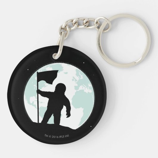 Astronaut Silhouette Sleutelhanger (Achterkant)