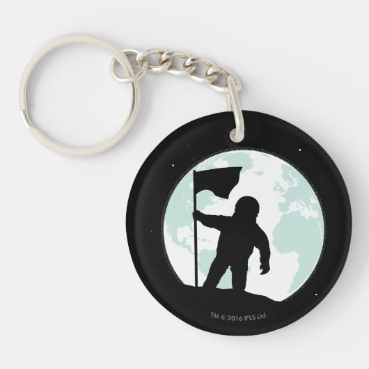 Astronaut Silhouette Sleutelhanger (Voorkant)