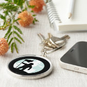 Astronaut Silhouette Sleutelhanger (Zijkant)