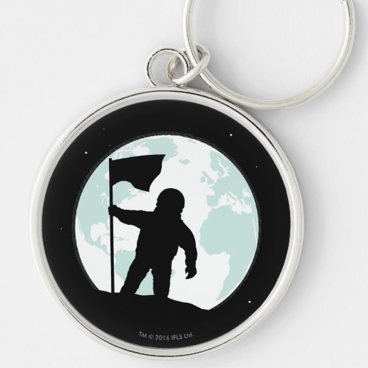 Astronaut Silhouette Sleutelhanger (Voorkant)