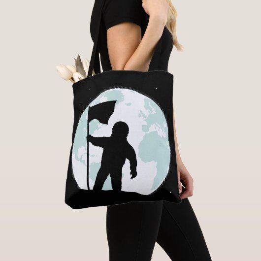 Astronaut Silhouette Tote Bag (Dichtbij)