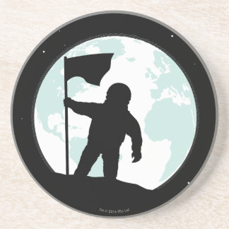 Astronaut Silhouette Zandsteen Onderzetter
