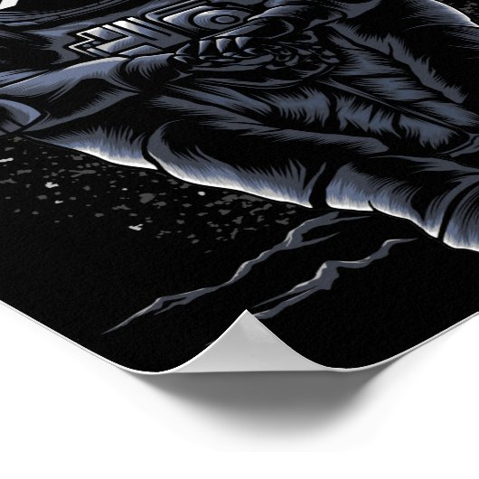 Astronaut Sitting Ripple XRP Crypto To Poster (Hoek)