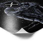 Astronaut Sitting Ripple XRP Crypto To The Moon Foto Afdruk (Hoek)