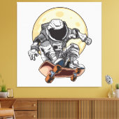 Astronaut Skate Canvas Afdruk (Insitu (Woonkamer))