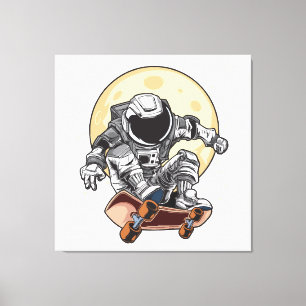 Astronaut Skate Canvas Afdruk