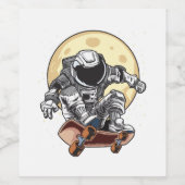 Astronaut Skate Wijn Etiket (Enkel label)