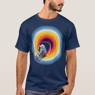 Astronaut Skateboard In Galay Skate Rainbow Skateb T-shirt